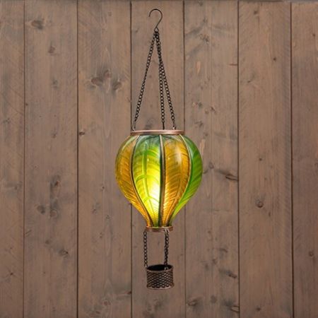 Solar Ballon grün mit Flammeneffekt (24 LED´s)