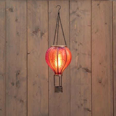 Solar Ballon violett mit Flammeneffekt (20 LED´s)