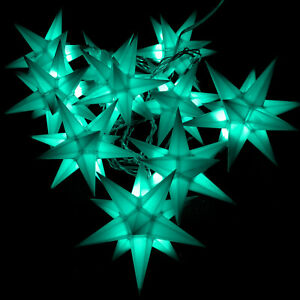 Star LED Lichterkette grün 10er
