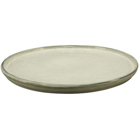 Teller groß flach WAN Stoneware grau