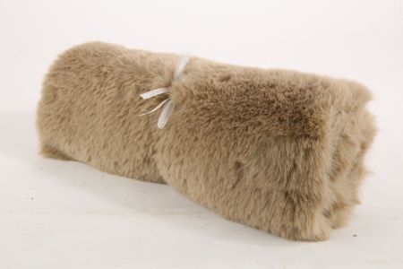 Tischläufer Plüsch taupe
