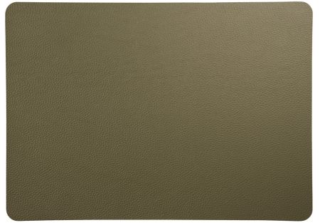 Tischset rough olive Lederoptik