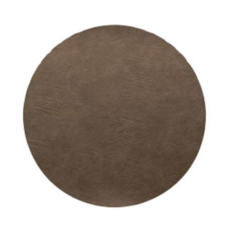 Tischset rund nougat, vegan leather