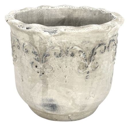 Topf Valo creme mit Verzierungen