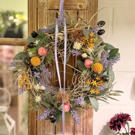 Türkranz/Wandkranz 'Lavendel & Olivenzauber'