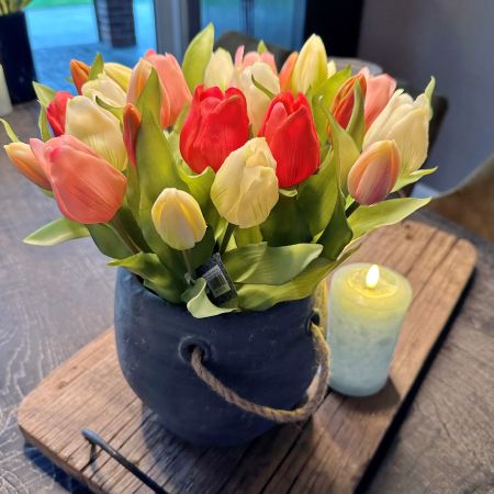 Tulpenbund cream/rosa mix (real touch) 