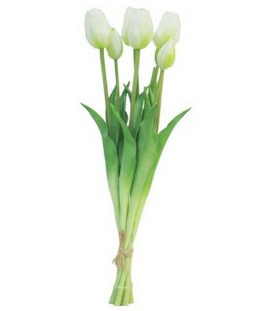 Tulpenstrauß cream / ca. (real Kunstblumen cm touch) 47 Pflanzen