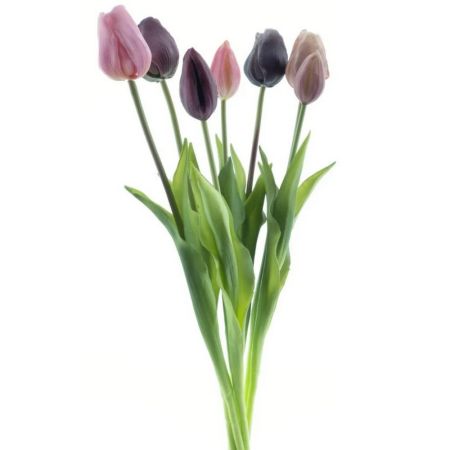 Tulpenstrauß mauve (real touch)