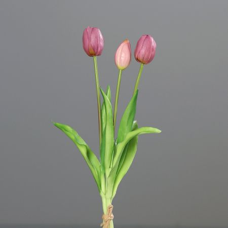Tulpenstrauß x 3 pink real touch 