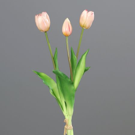 Tulpenstrauß x 3 rosa real touch 