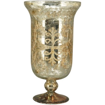 Vase Aurum champagner mit Goldverzierung