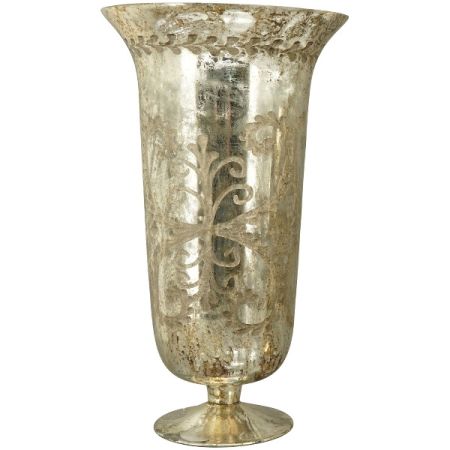 Vase Aurum champagner mit Goldverzierung