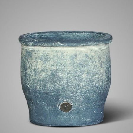 Vase Oval Deluxe grau