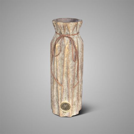 Vase Relief mit Lederband Jewel