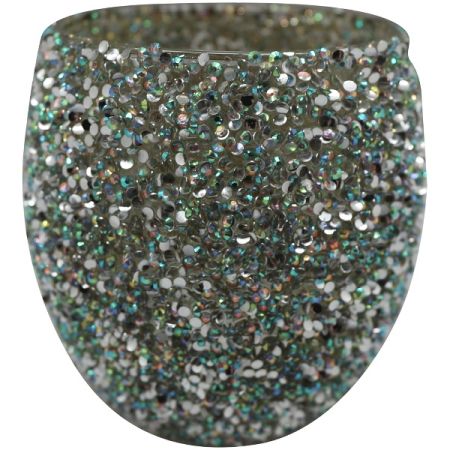Windlicht Fancy silber/bunt