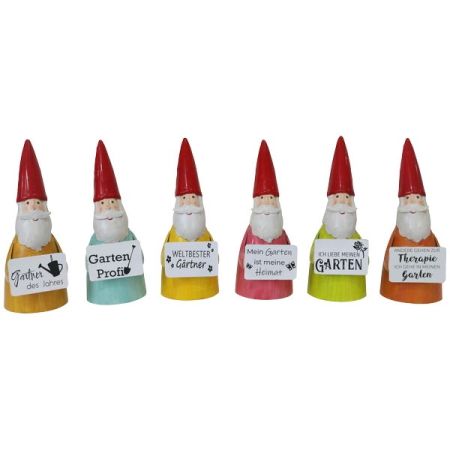 Zaunhocker Gartenzweig 'Mein Garten ist meine Heimat' pink 