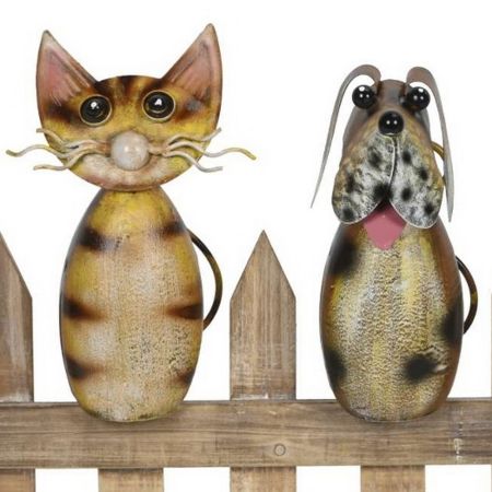 Zaunhocker / Zaunfigur Katze